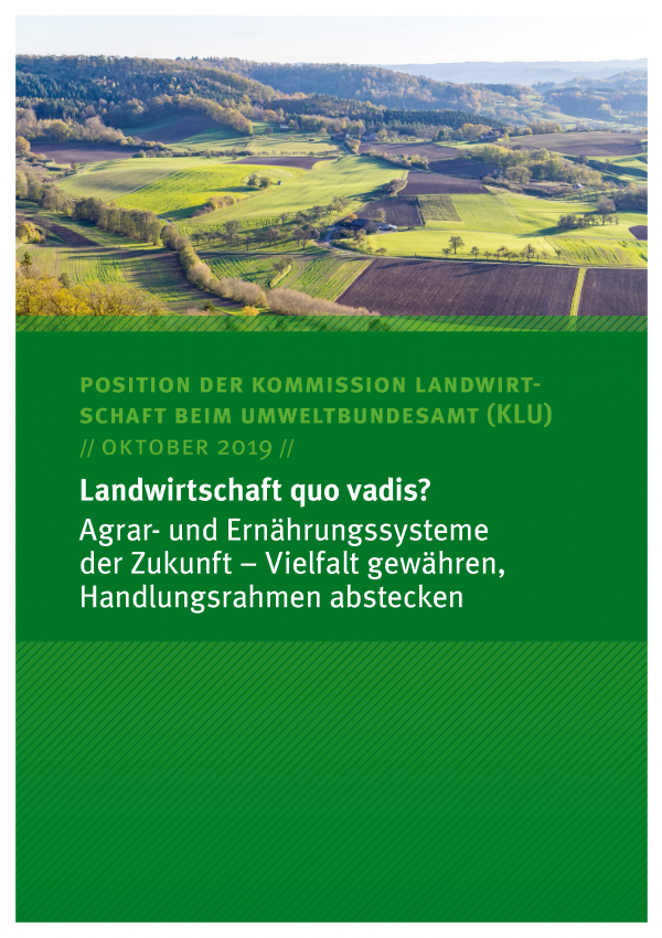 Cover des Kommissionspapiers Landwirtschaft quo vadis?