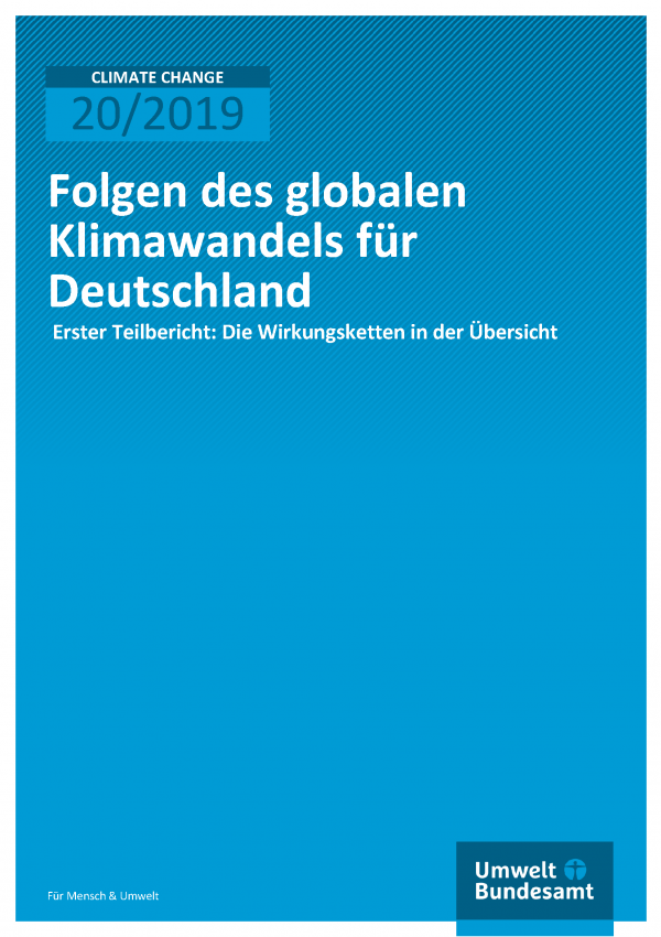 Cover der Publikation CLIMATE CHANGE 20/2019 Folgen des globalen Klimawandels für Deutschland