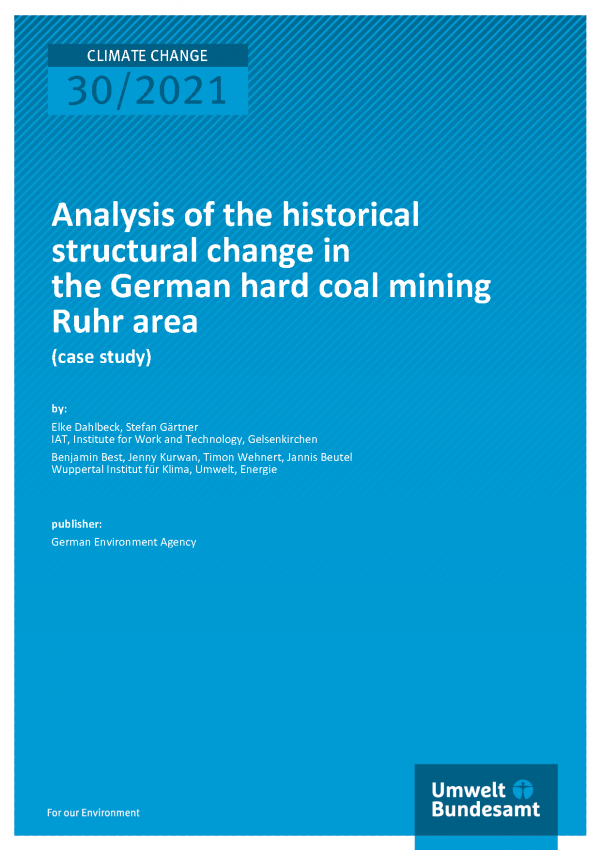 Cover of publication CC 30/2021 Analysis of the historical structural change in the German hard coal mining Ruhr area