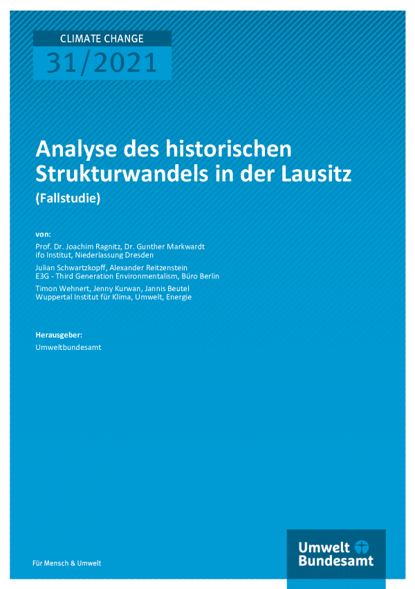 Cover der Publikation CC 31/2021 Analyse des historischen Strukturwandels in der Lausitz