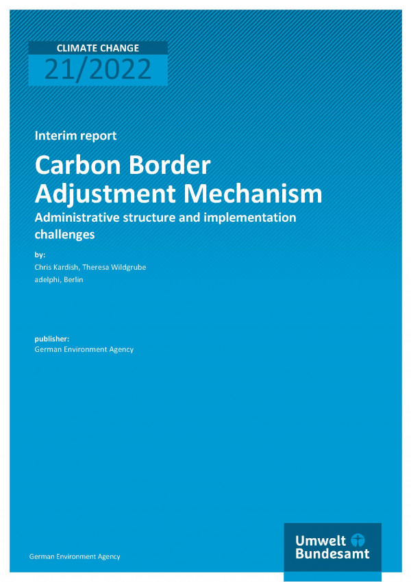 Cover of publication CC 21/2022 Carbon Border Adjustment Mechanism