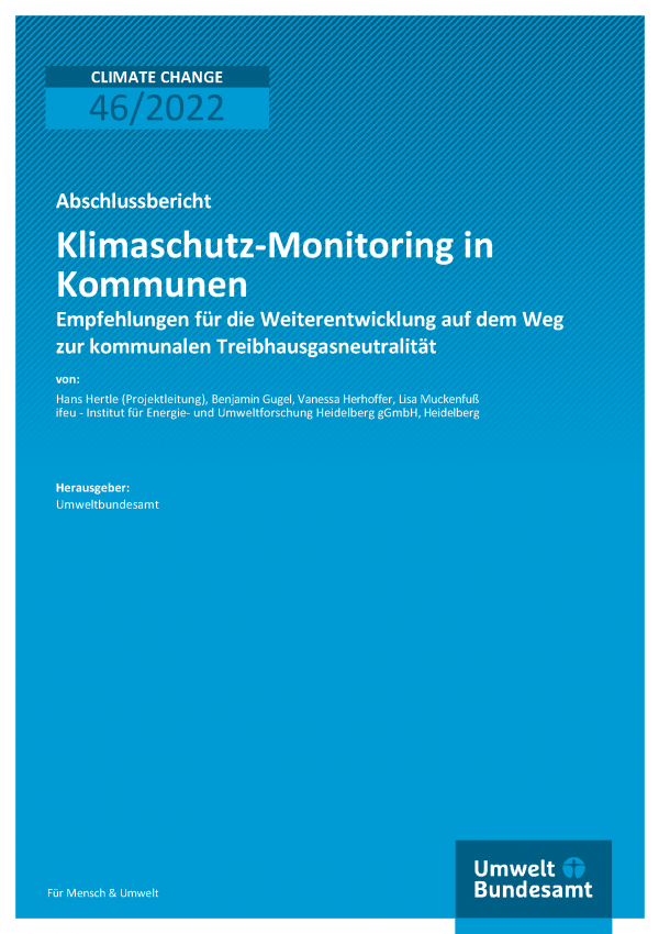 Cover der Publikation Climate Change 46/2022 Klimaschutz-Monitoring in Kommunen
