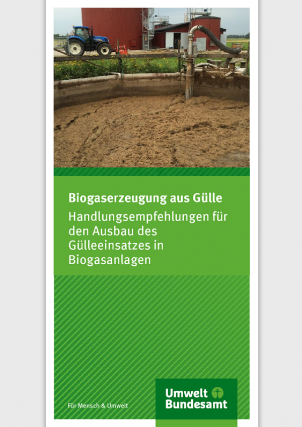 Cover Flyer Biogaserzeugung aus Gülle