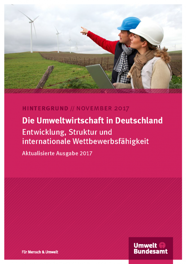 Cover des Hintergrundpapiers Die Umweltwirtschaft in Deutschland