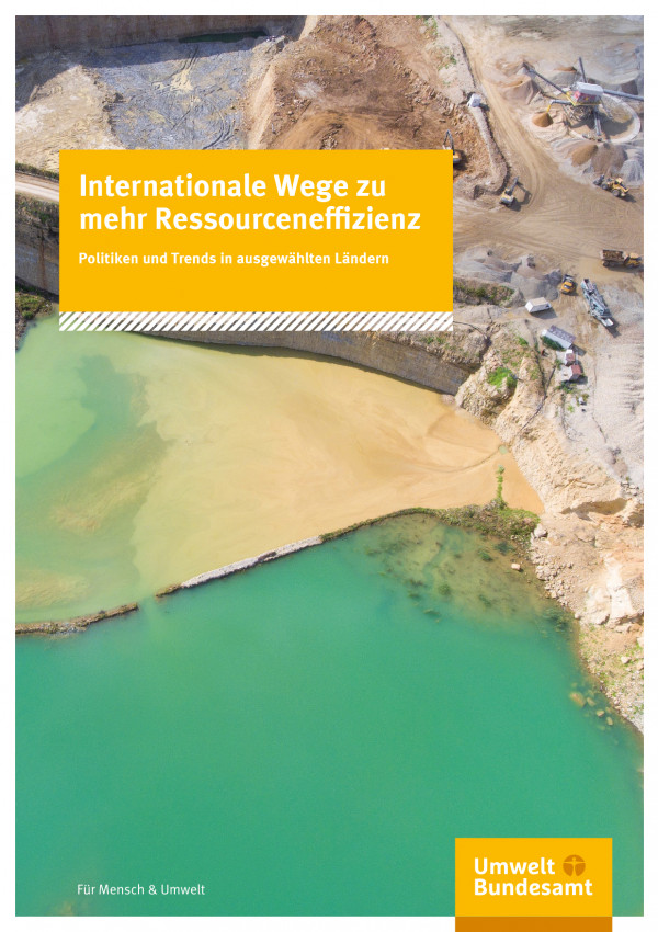 Cover der Fachbroschüre Internationale Wege zu mehr Ressourceneffizienz