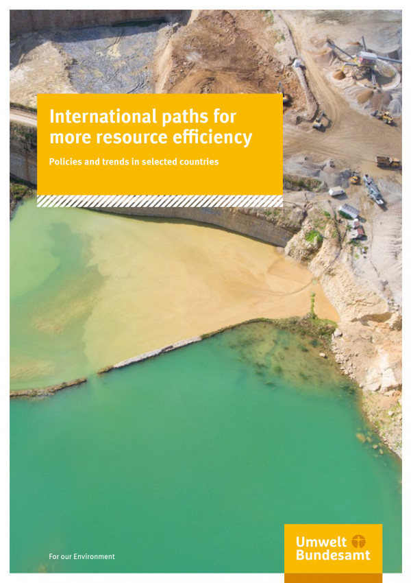 Cover of broschure International paths for more resource efficiency