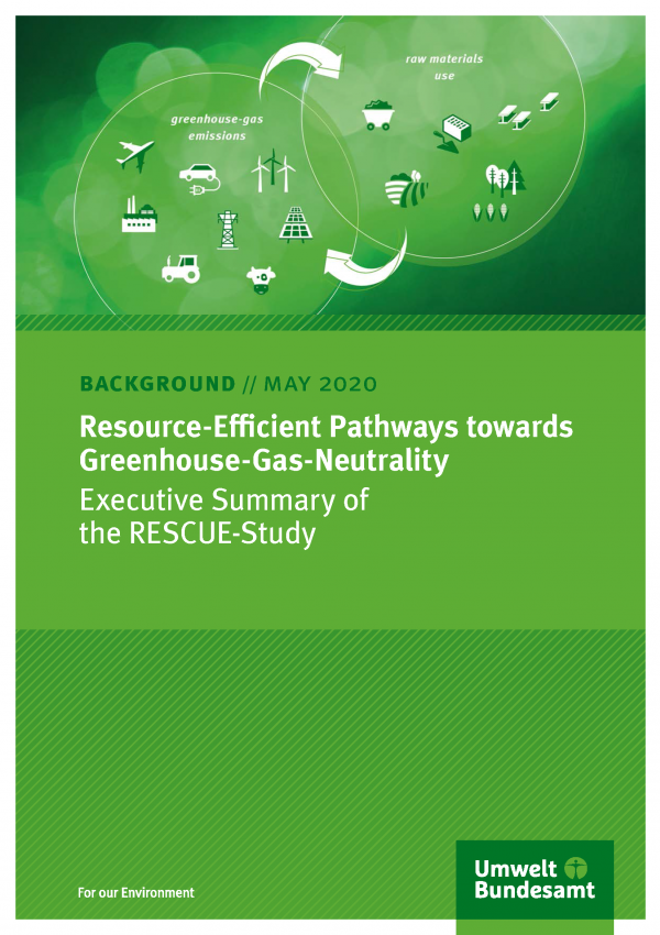Cover of background paper Resource-Efficient Pathways towards Greenhouse-Gas-Neutrality