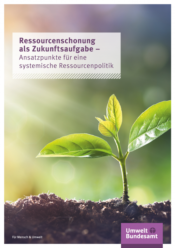 Cover der Fachbroschüre Ressourcenschonung als Zukunftsaufgabe