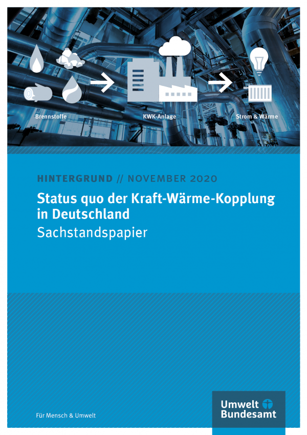 Cover des Hintergrundpapiers Status quo der Kraft-Wärme-Kopplung in Deutschland
