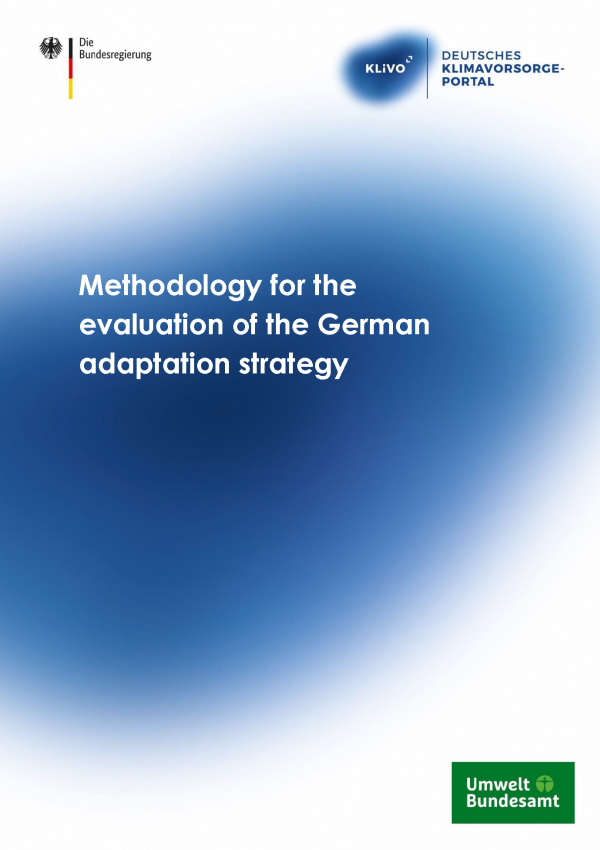 Cover of the publication "Methodology for the evaluation of the German adaptation strategy"