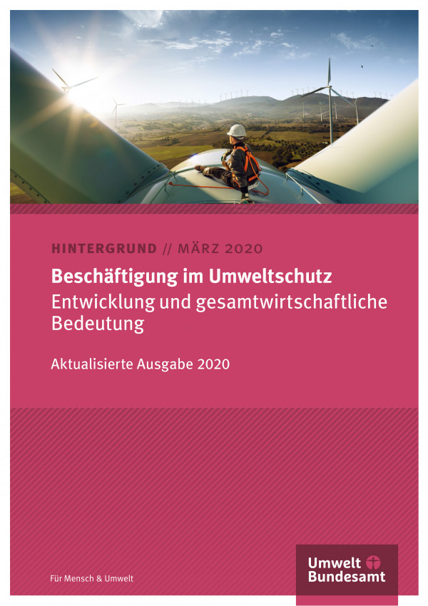 Cover des Hintergrundpapiers Beschäftigung im Umweltschutz 2020