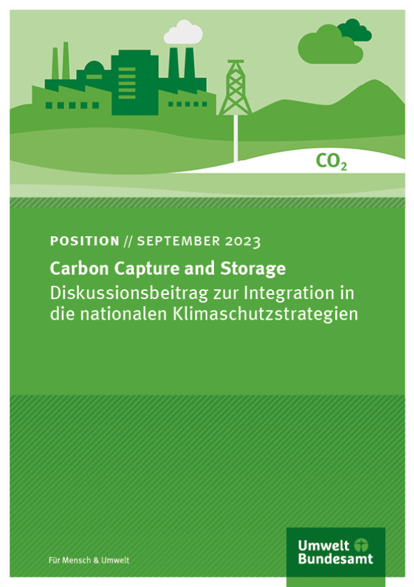 Cover des Hintergrundpapiers Carbon Capture and Storage