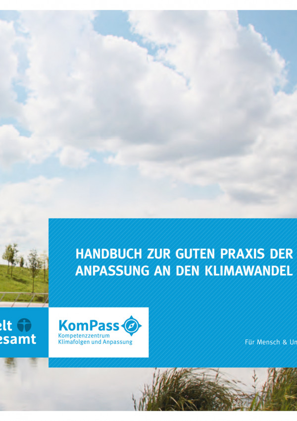 Cover des Handbuchs zur guten Praxis der Anpassung an den Klimawandel
