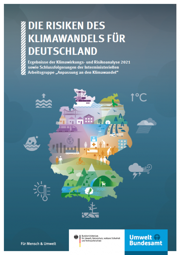Titelseite der Broschüre "Die Risiken des Klimawandels für Deutschland"