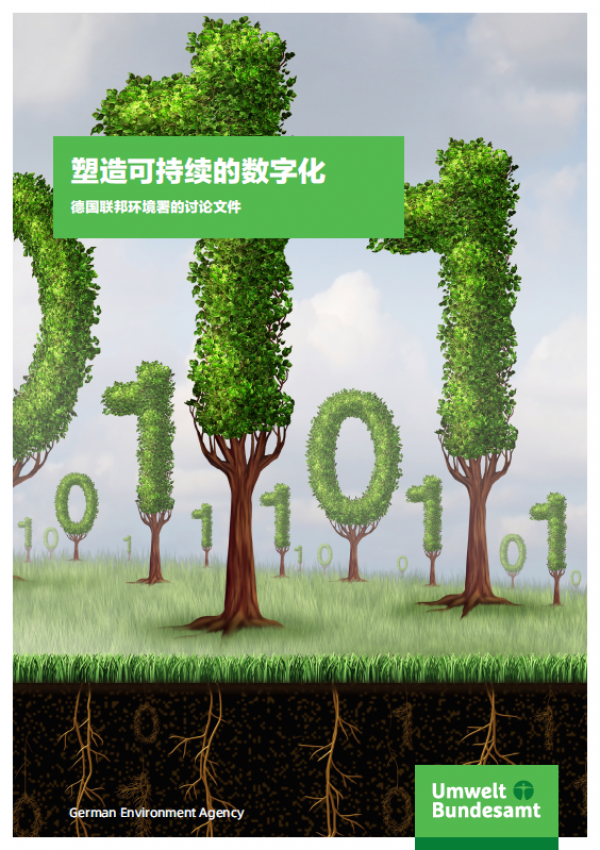 cover of the brochure "Shaping sustainable digitisation" in chinese language