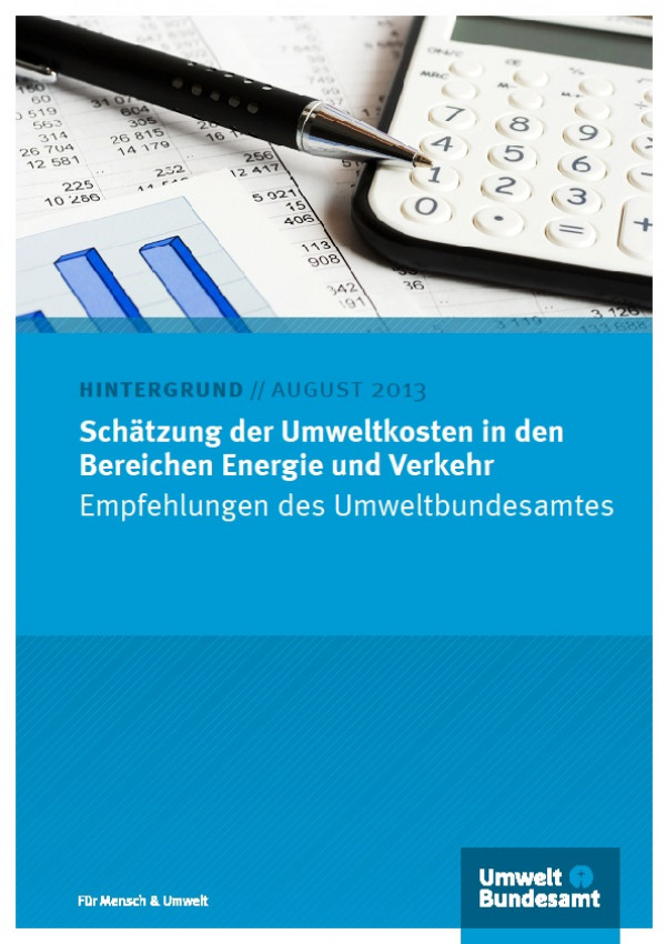 Cover Schätzung der Umweltkosten in den Bereichen Energie und Verkehr 