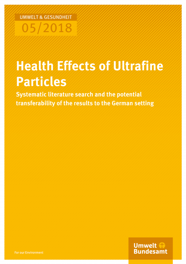 Cover of the publication "Health Effects of Ultrafine Particles"