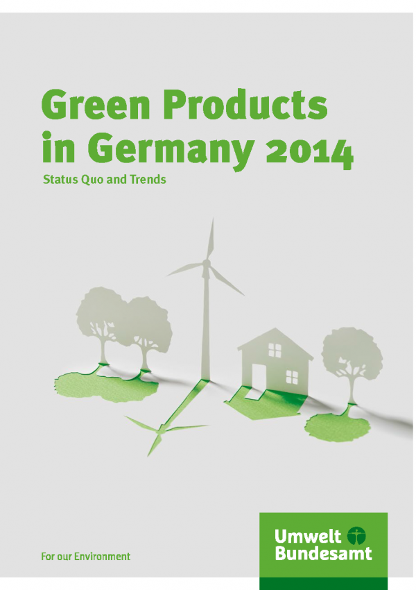 Cover of the brochure "Green Products in Germany 2014 - Status Quo and Trends"