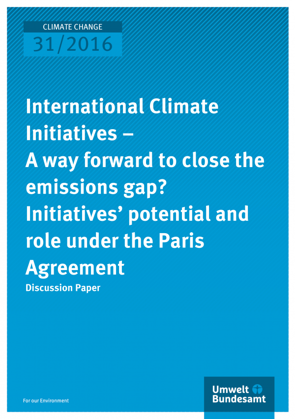 Cover der Publikation: International Climate Initiatives