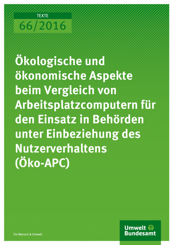 Cover des Endberichts Öko-APC