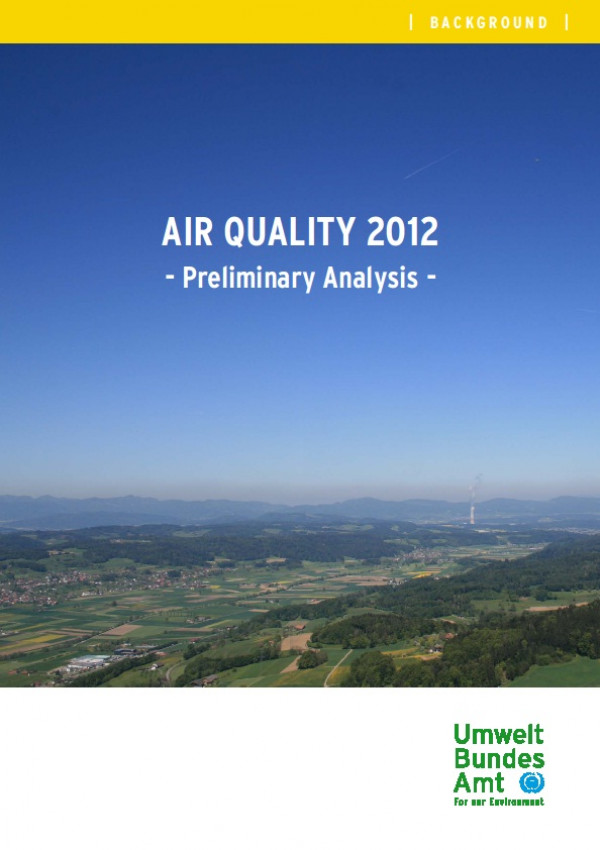 Cover Air Quality 2012 - Preliminary Analysis - 
