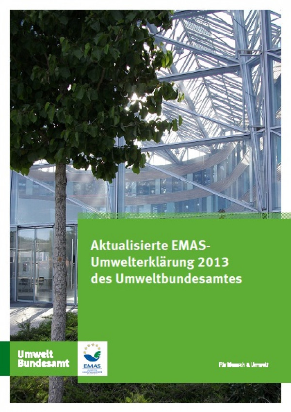 Cover Aktualisierte EMAS-Umwelterklärung 2013 des Umweltbundesamtes
