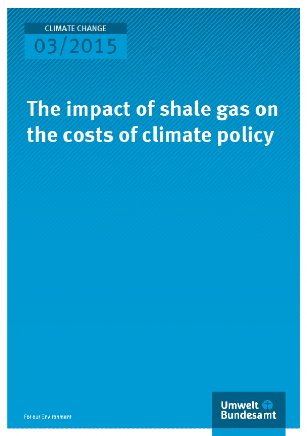 Cover Climate Change 03/2015 The impact of shale gas on the costs of climate policy  