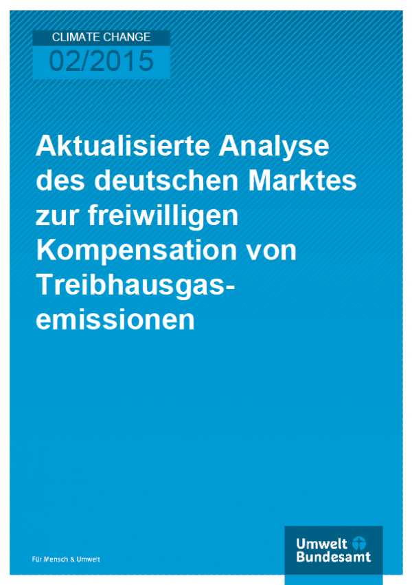 Cover Climate Change 02/2015 Aktualisierte Analyse des deutschen Marktes zur freiwilligen Kompensation von Treibhausgasemissionen