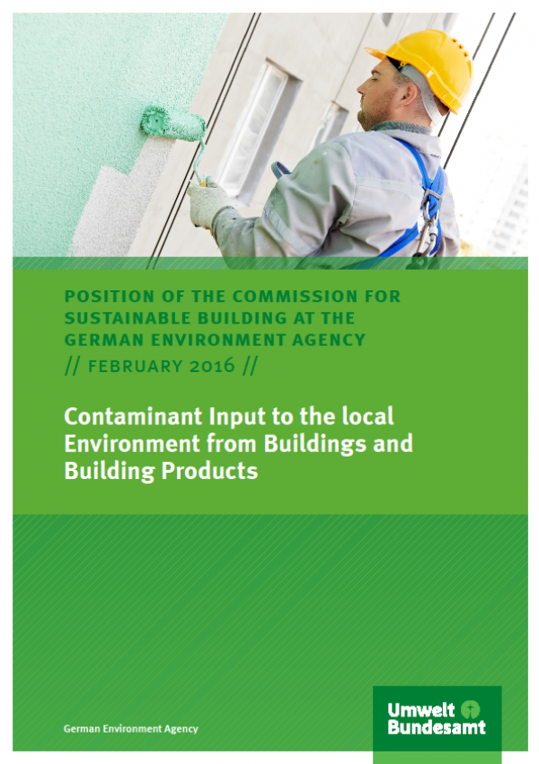 Cover Contaminant Input to the local Environment from Buildings and Building Products