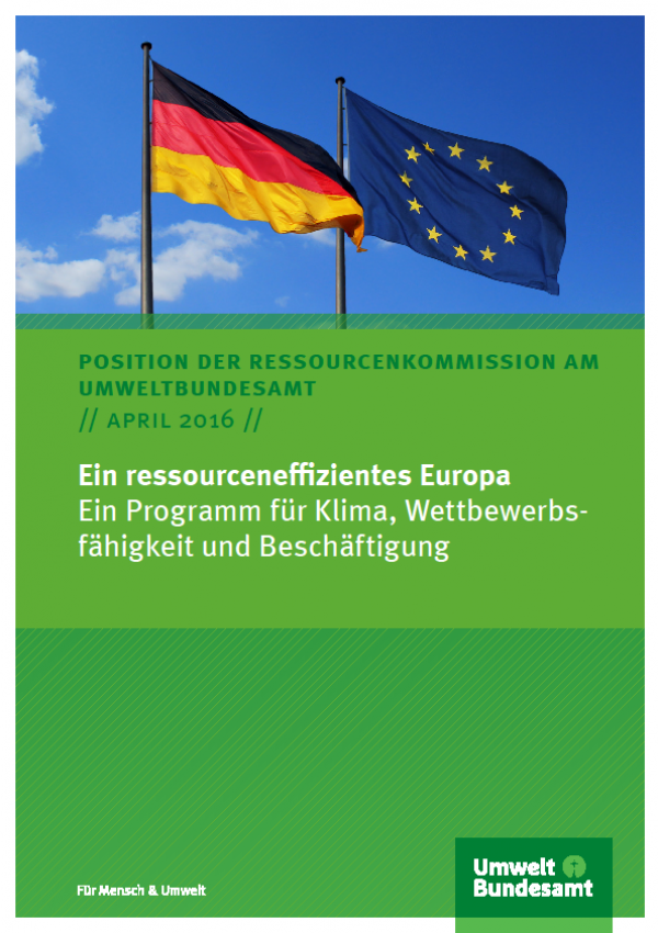 Cover Ein ressourceneffizientes Europa