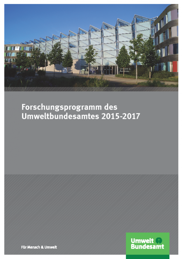 Cover Forschungsprogramm 2015-2017