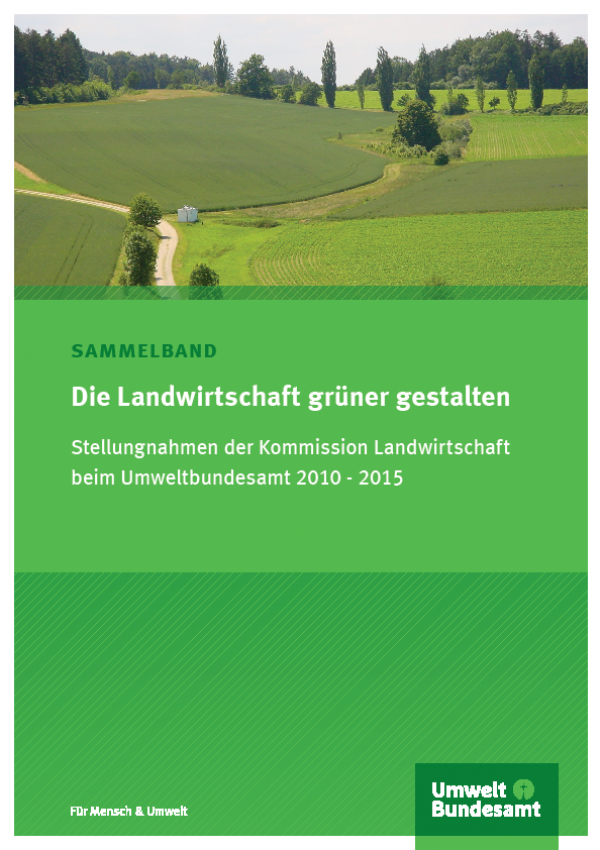 Cover Die Landwirtschaft grüner gestalten