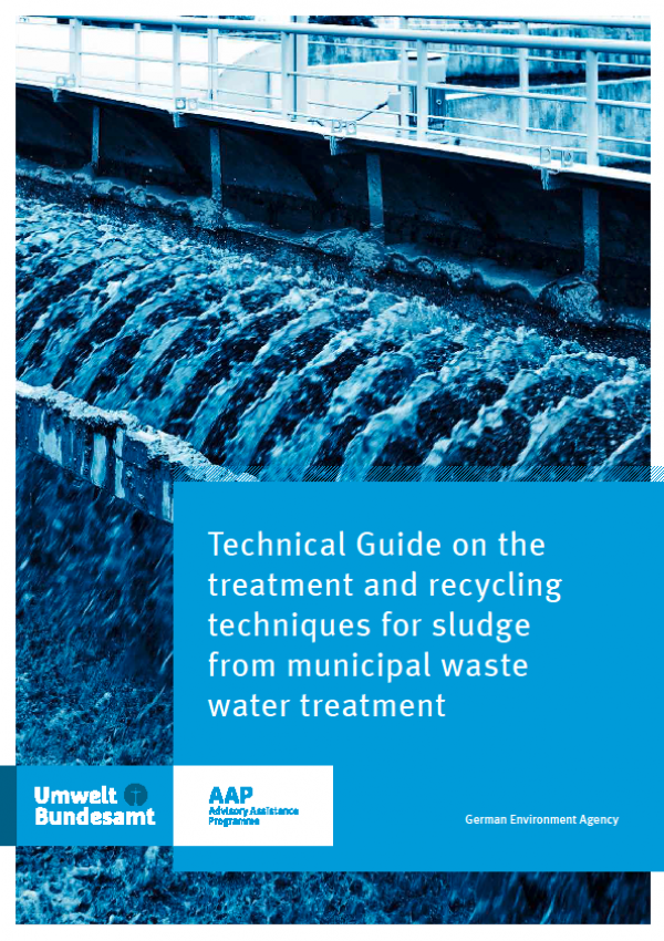 Cover Technical Guide on treatment and recycling techniques for sludge from municipal waste water treatment