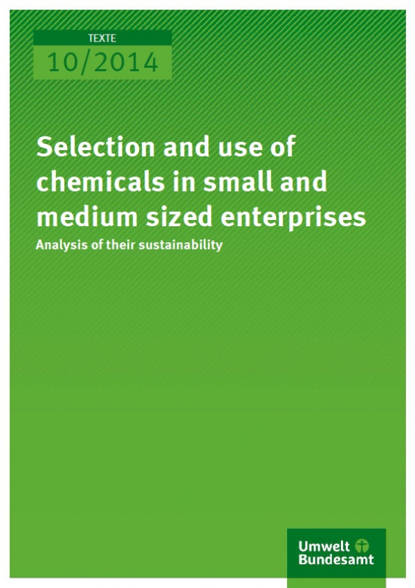 Cover 10/2014 Selection and use of chemicals in small and medium sized enterprises