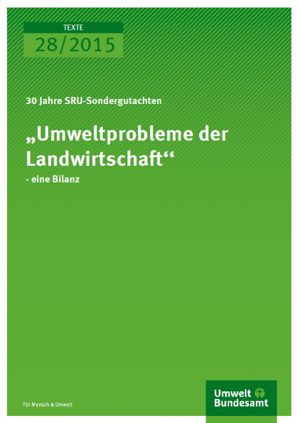 Cover Texte 28/2015 Umweltprobleme in der Landwirtschaft