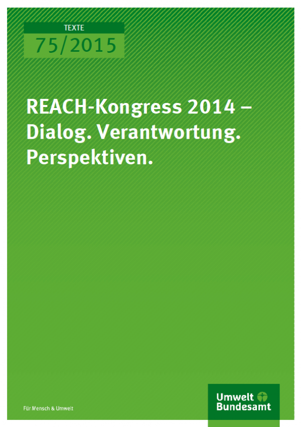 Cover Texte 75/2015 REACH-Kongress 2014
