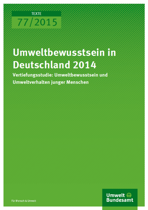 Cover Texte 77/2015 Umweltbewusstsein in Deutschland 2014