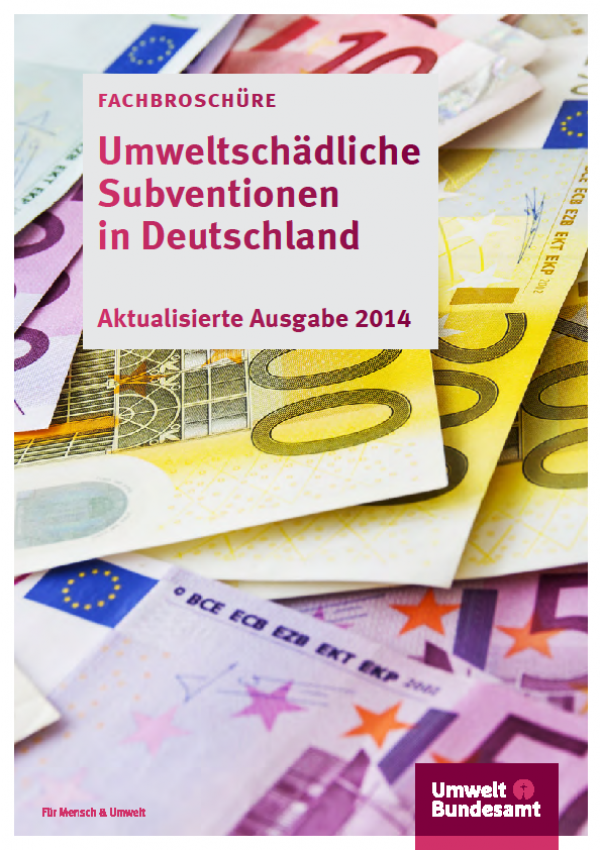 Cover Umweltschädliche Subventionen in Deutschland 2014