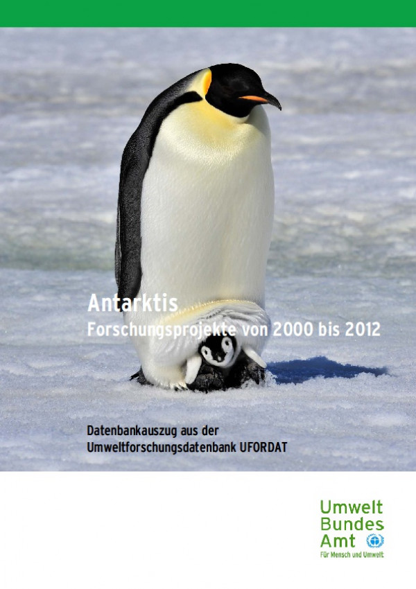 Cover Antarktis - Forschungsprojekte von 2000 bis 2012- UFORDAT