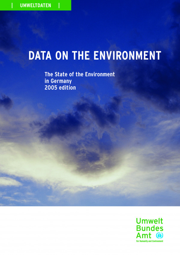 Coverbild des UBA-Berichtes "Daten zur Umwelt", Ausgabe 2005, englische Ausgabe