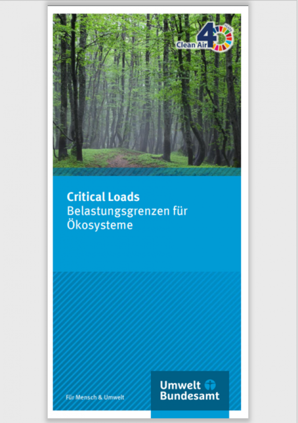 Critical Loads. Belastungsgrenzen für Ökosysteme