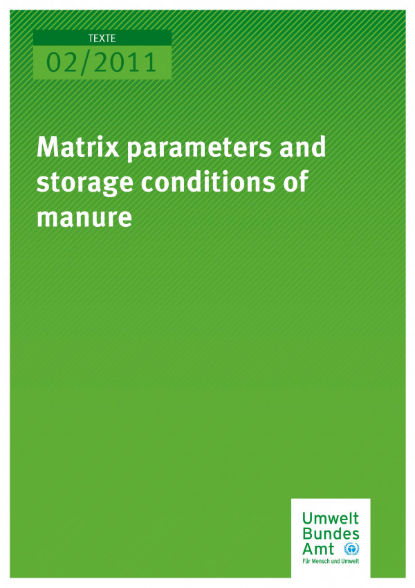 Publikation:Matrix parameters and storage conditions of manure