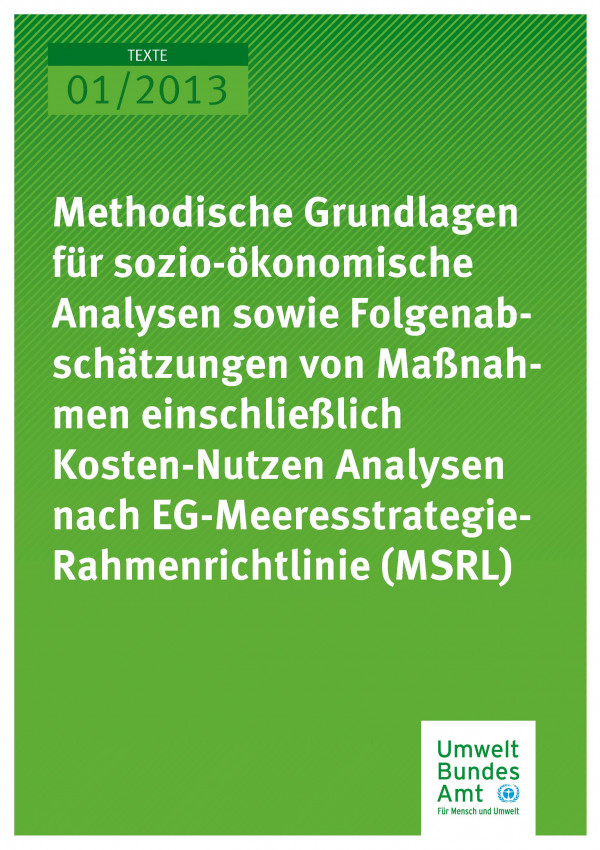 Publikation:Sozio-ökonomische sowie Kosten-Nutzen Analysen nach EG-Meeresstrategie-Rahmenrichtlinie