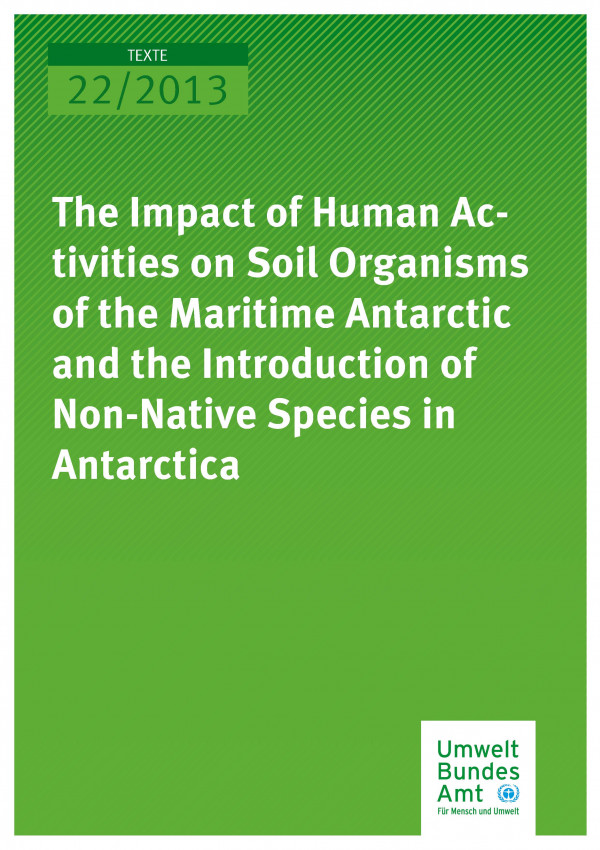 Publikation:The Impact of Human Activities on Soil Organisms of the Maritime Antarctic and the Introduction of Non-Native Species in Antarctica