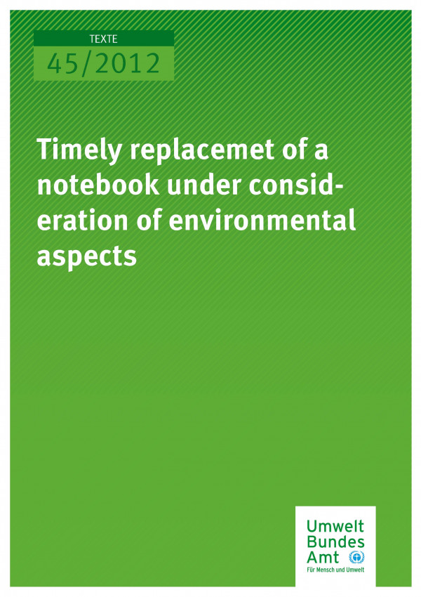 Publikation:Timely replacement of a notebook under consideration of environmental aspects
