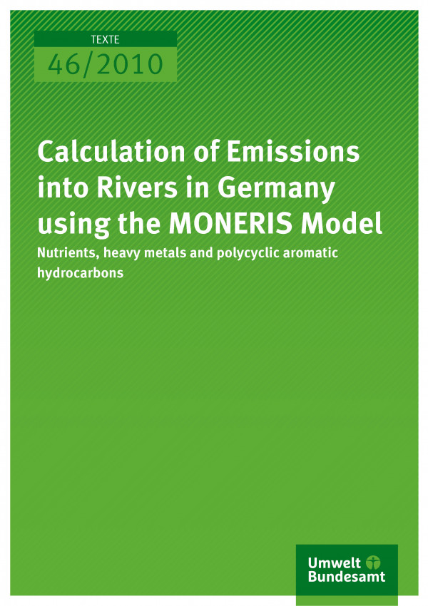 Publikation:Calculation of Emissions into Rivers in Germany using the MONERIS Model - Nutrients, heavy metals and polycyclic aromatic hydrocarbons