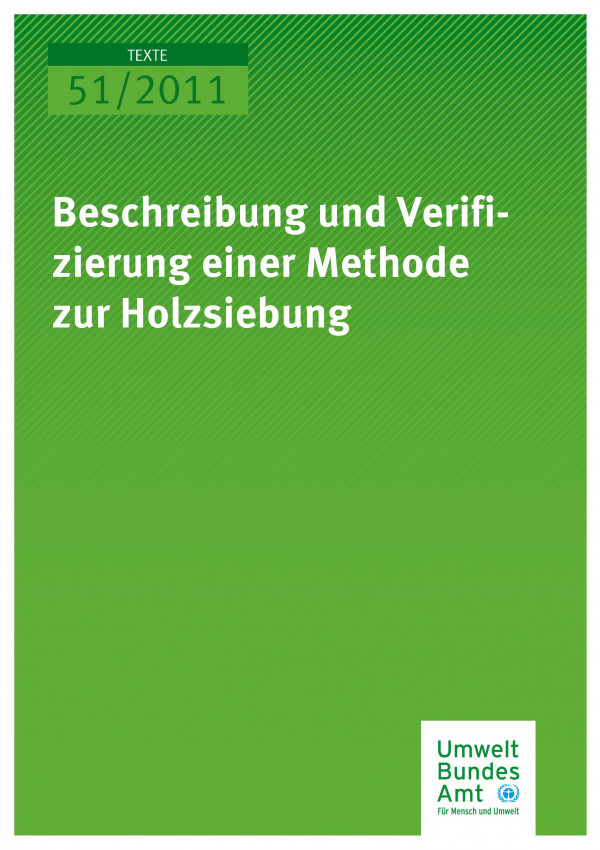 Publikation:Beschreibung und Verifizierung einer Methode zur Holzsiebung