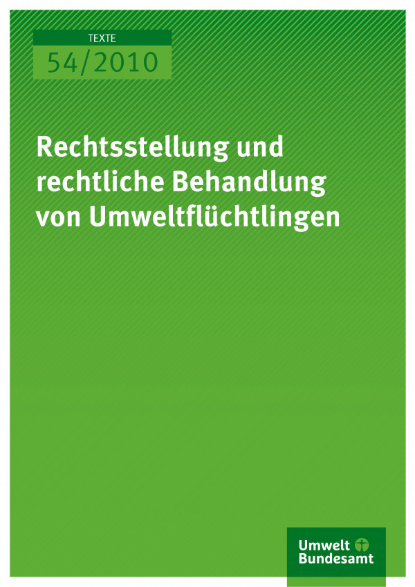 Publikation:Rechtsstellung und rechtliche Behandlung von Umweltflüchtlingen