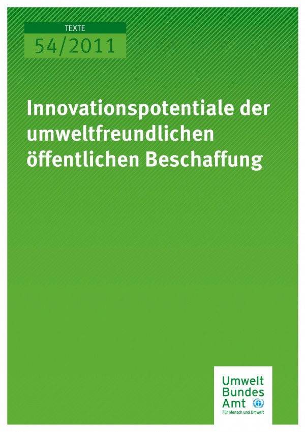 Publikation:Innovationspotentiale der umweltfreundlichen öffentlichen Beschaffung