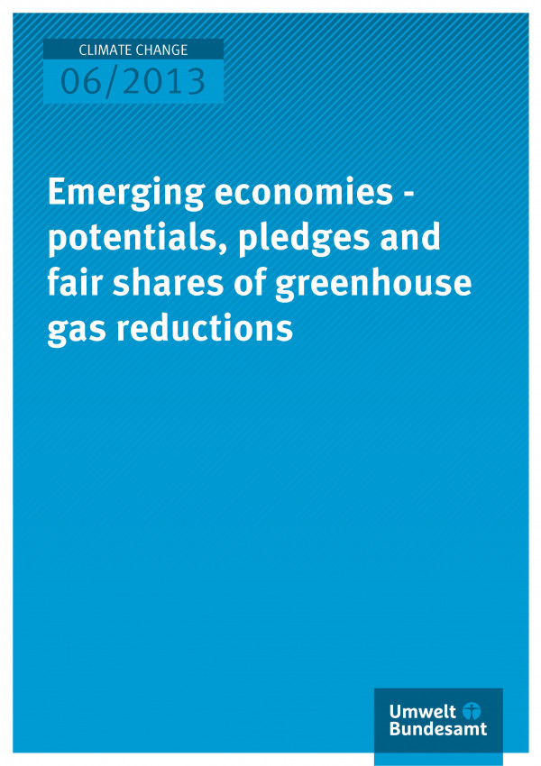 Publikation:Emerging economies - potentials, pledges and fair shares of greenhouse gas reduction